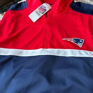 New England Patriots 3/4 zip long sleeve pull over